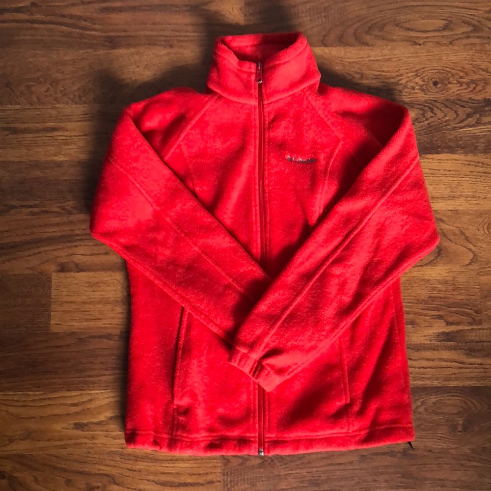 Red Columbia fleece zip up
